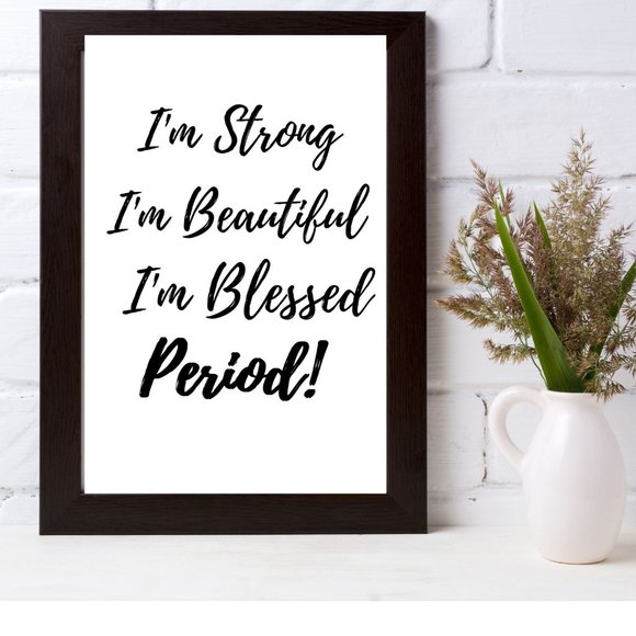 Motivational Wall Art "I'm Beautiful, Strong...... - Picture 1 of 2